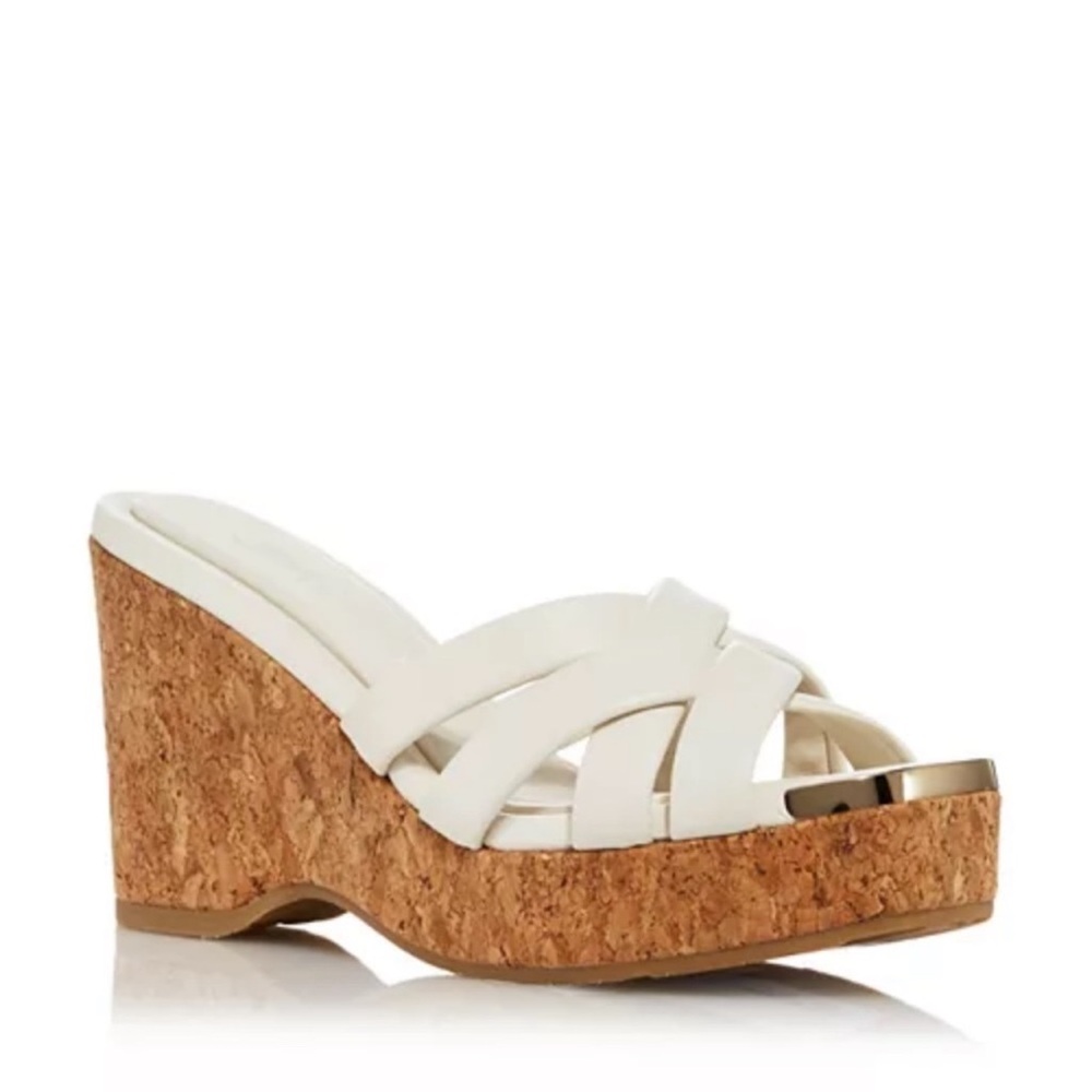 Jimmy Choo Women's Maribou 110
Platform Wedge Slide Sandals, 
$500 $700